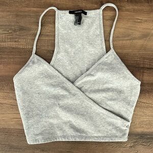 Forever 21 Grey Crop Top Medium